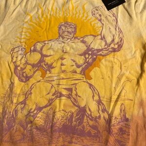 Junk Food Clothing Yellow and Purple Graphic Tee